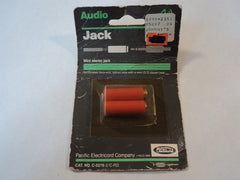 Pacific Electricord Mini Stereo Jack 3.5mm Red C-5276-2/C-RD -- New