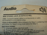 Pacific Electricord Mini Stereo Jack 3.5mm Red C-5276-2/C-RD -- New