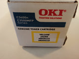 Oki Toner Cartridge Yellow Standard Capacity C3400n C3530MFP 43459301 -- New