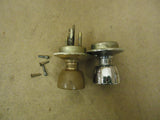 Standard Door Knob Set Shiny Chrome/Bronze Metal -- Used