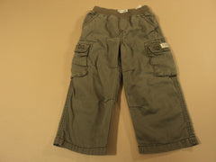Place Boys' Pants Drawstring Waist 100% Cotton Male Kids 2-4 3T Greens Solid -- Used