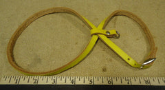 Wilson Pet Harness Adjustable 30in x 1/2in Yellow Leather Metal  -- Used