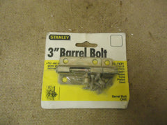 Stanley Barrel Bolt Satin Brass 3in 75-7931 Plated Steel -- New