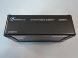 ConnectGear 2 Port Video Splitter 250 MHz Black CG25VS2 -- Used
