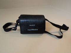 Sony Camera Case For Digital Mavica Black Genuine/OEM Leather Nylon -- Used