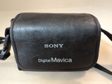 Sony Camera Case For Digital Mavica Black Genuine/OEM Leather Nylon -- Used