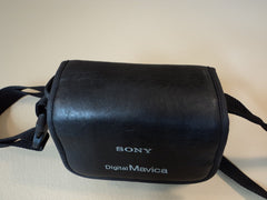 Sony Camera Case For Digital Mavica Black Genuine/OEM Leather Nylon -- Used