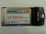 Belkin Wireless PC Card Pre-N Desktop Network IEEE 802.11b/g 2.4 GHz F5D8000 -- New