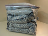 The Bibb Company King Bedding Set Plus Pillows Blue/Gray Cotton Polyester -- Used