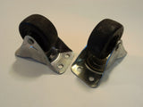 Faultless Casters Set of 2 Black/Gray 500 2 1/2-in -- Used