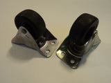 Faultless Casters Set of 2 Black/Gray 500 2 1/2-in -- Used