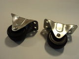 Faultless Casters Set of 2 Black/Gray 500 2 1/2-in -- Used