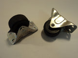 Faultless Casters Set of 2 Black/Gray 500 2 1/2-in -- Used