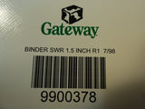Gateway 1 1/2 in Software CD 2 Ring Binder White 12 Slots 9900378 -- Used