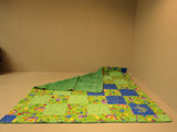 Handmade Baby Blanket 40-in x 40-in Dragonfly Bees Caterpillars Polyester Cotton -- Used
