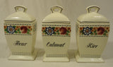Bruhl 3826 Vintage German 13 Piece Kitchen Cannister & Spice Set Ceramic  -- Used