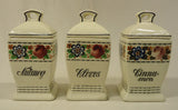 Bruhl 3826 Vintage German 13 Piece Kitchen Cannister & Spice Set Ceramic  -- Used
