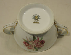 Noritake 5049 Vintage Sugar Bowl with Lid 7 1/2in x 5in x 5in China Gold Rim -- Used