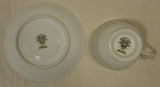 Noritake 5049 Vintage Tea Cup & Saucer Chipped 5 1/2in x 5 1/2in x 3in China Gold Rim -- Used