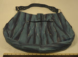Charlie Lapson Purse Leather Female Adult Baguette Blue/Silver Brushstroke/Snakeskin 46-311-185 -- New