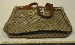 Chadwicks Purse Nylon Female Adult Satchel Brown/Beige Diamond 012-134 -- New