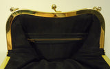 Generic Purse Felt Female Adult Clutch Black/Gold Solid 61-57gg -- New No Tags