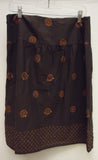 Old Navy Skirt Cotton Female Adult 6 Brown/Orange Dots/Beaded 67-58ON -- New with Defect