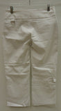 Rickis Capri Pants Rayon Female Adult 10 White Solid 012-13rr -- New No Tags