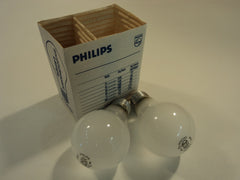 Philips 40 Watt Incandescent Light Bulbs Frosted Pack of 2 130V -- New