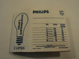 Philips 40 Watt Incandescent Light Bulbs Frosted Pack of 2 130V -- New