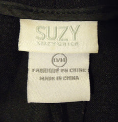 Suzy Dress Pants Polyester Female Adult 13/14 Black Solid 012-13S -- Used