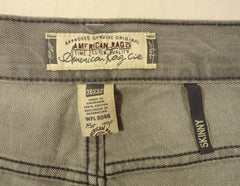 American Rags Skinny Jeans Cotton Female Adult 36x32 Gray Solid 050912-1292ar -- New with Tags