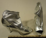 Bumper Open Toe Heels Shoes Man Made Female Adult 7.5 Silver Solid 17-211bm -- New No Tags