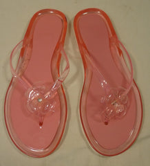 Generic Flip Flop Shoes Man Made Female Adult Large 9-10 Pink Flower 050912-1171er -- New No Tags