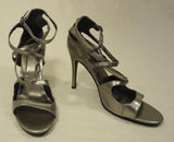 Charlotte Russe Gladiator Strappy Pumps Man Made Female Adult 6 Silver Solid 10-24cr -- New No Tags