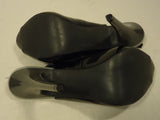 Steve Madden Open Toe Slingback Stiletto Man Made Female Adult 8.5 Black/Gray Solid/Shinny 17-211sm -- New with Tags