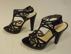 Guess Gladiator Strappy Heels Leather Female Adult 8 Black Solid/Studs 16-210gg -- New with Tags