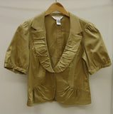 Allison Taylor Coat Cotton Female Adult 12 Camel Solid 010-11AT -- New No Tags
