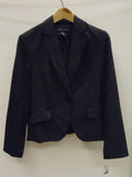 Larry Levine Coat Polyester Female Adult 8 Black Tweed 14-111ll -- New with Tags