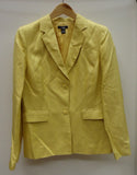 Alfani Coat Silk Female Adult 10 Yellow Solid 014-15AF -- New No Tags