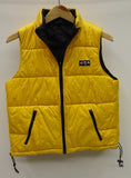 Limited America Puffer Vest Polyester Unisex Adult M Yellow Solid XA785 -- New No Tags