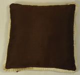 Chelsea Throw Pillow 17in x 17in Brown 19-313cc * Polyester  -- Used