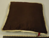 Chelsea Throw Pillow 17in x 17in Brown 19-313cc * Polyester  -- Used