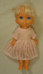 Grand Group 014-22gg Vintage Baby Doll with Crocheted Dress Plastic Fabric -- Used