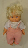 Baby Check-up 61-613fg Vintage Baby Doll in Pink Plastic Fabric -- Used