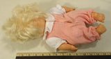 Baby Check-up 61-613fg Vintage Baby Doll in Pink Plastic Fabric -- Used