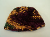 Handcrafted Baby Hat Green Gold Brown Textured 100% Merino Wool Unisex Kids 0-1 -- New No Tags