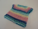 Handcrafted Girls Baby Sweater Pink Blue Yellow 100% Acrylic Female 0-1 Striped -- New No Tags