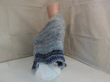 Handcrafted Wrap Shawl Blue Hand Spun Cashmere Silk Mix Female Adult -- New No Tags