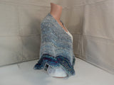 Handcrafted Wrap Shawl Blue Hand Spun Cashmere Silk Mix Female Adult -- New No Tags